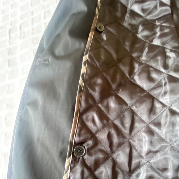 London Fog Fully Lined Raincoat XS Black Excellent Condition - Picture 8 of 15